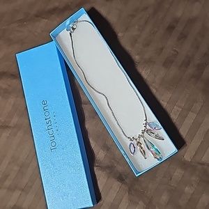 Touchstone Crystal Adjustable AB necklace NWOT
